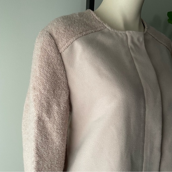 Cupcakes and Cashmere Light Blush Pink Overcoat Long Coat Sise Medium - Picture 5 of 11